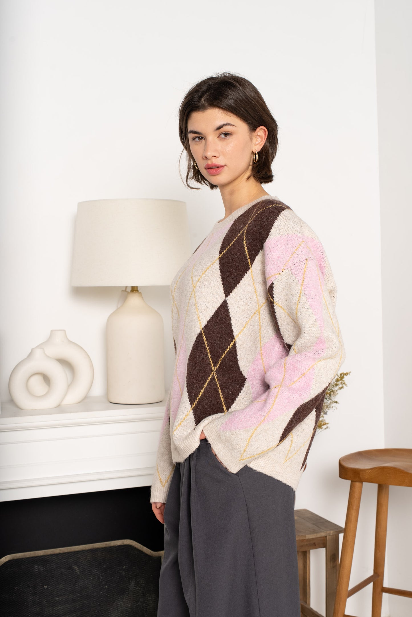 Diamond knit Jumper