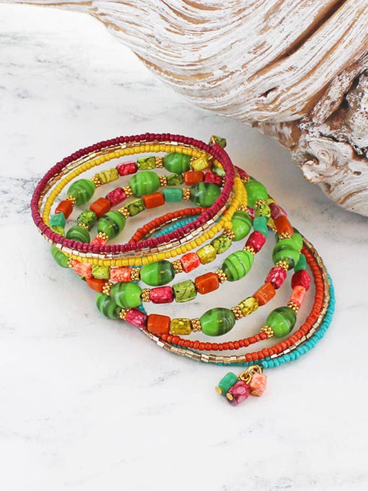 BEADED SPIRAL CUFF