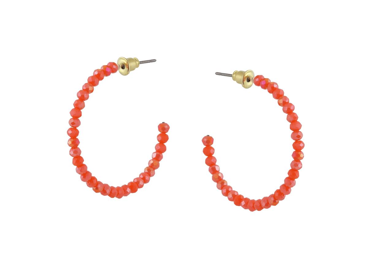 Beaded hoop earrings