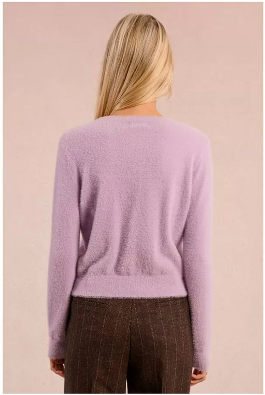 Lilac Fluffy Cardigan