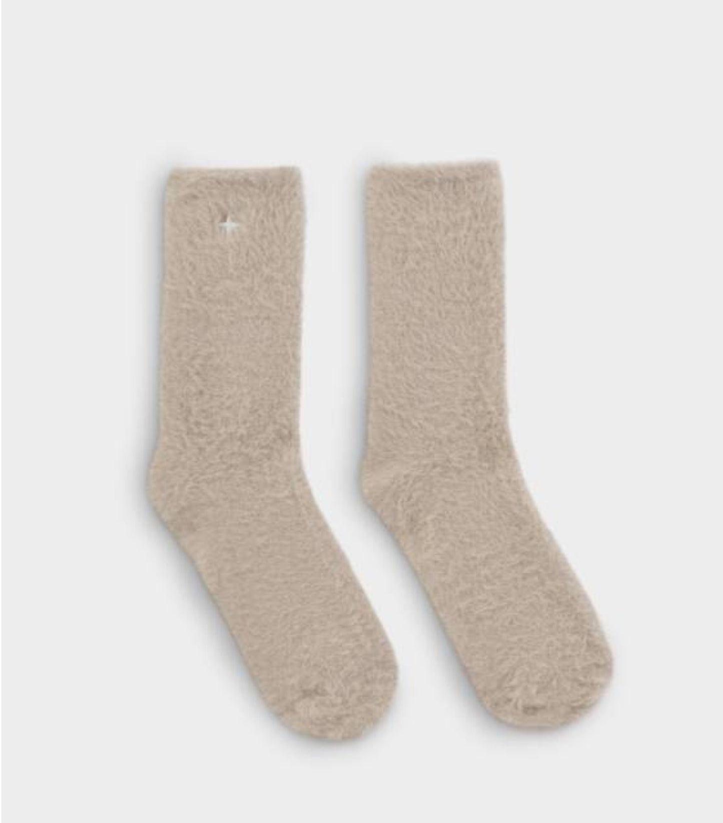 Fluffy Taupe Socks