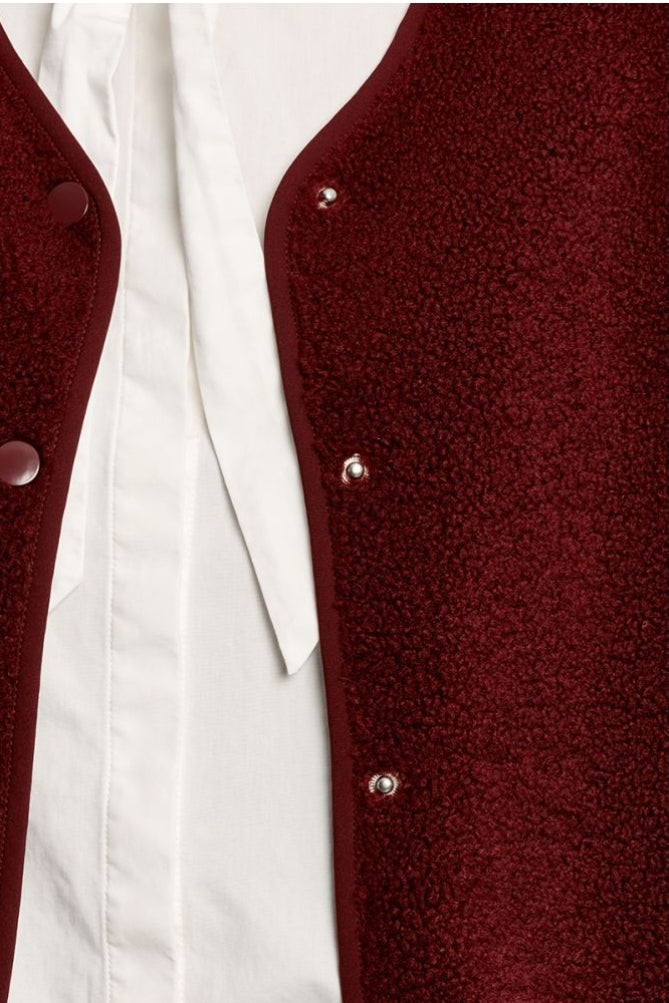 Dark Red sleeveless jacket