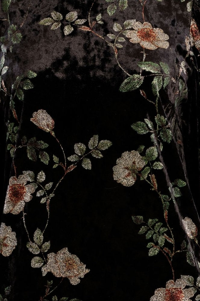Brown velvet dress
