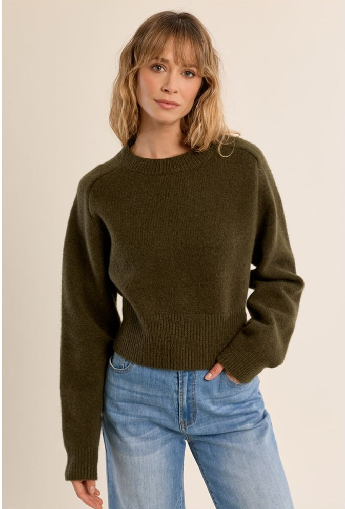 Ribbed cropped sweater