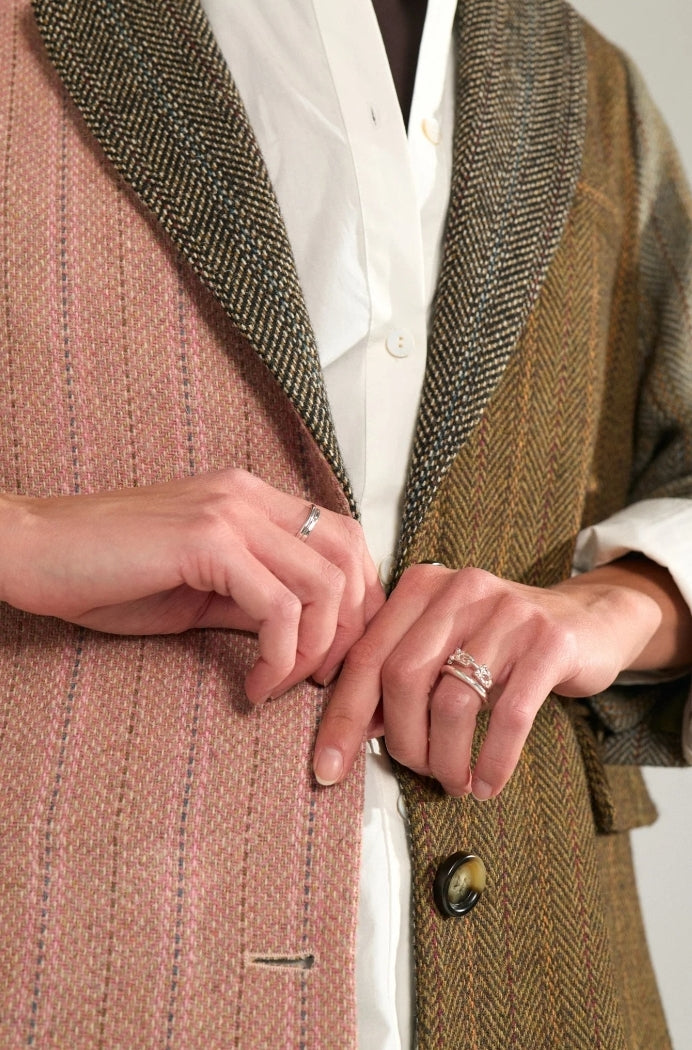 NUAVEY HERRINGBONE BLAZER