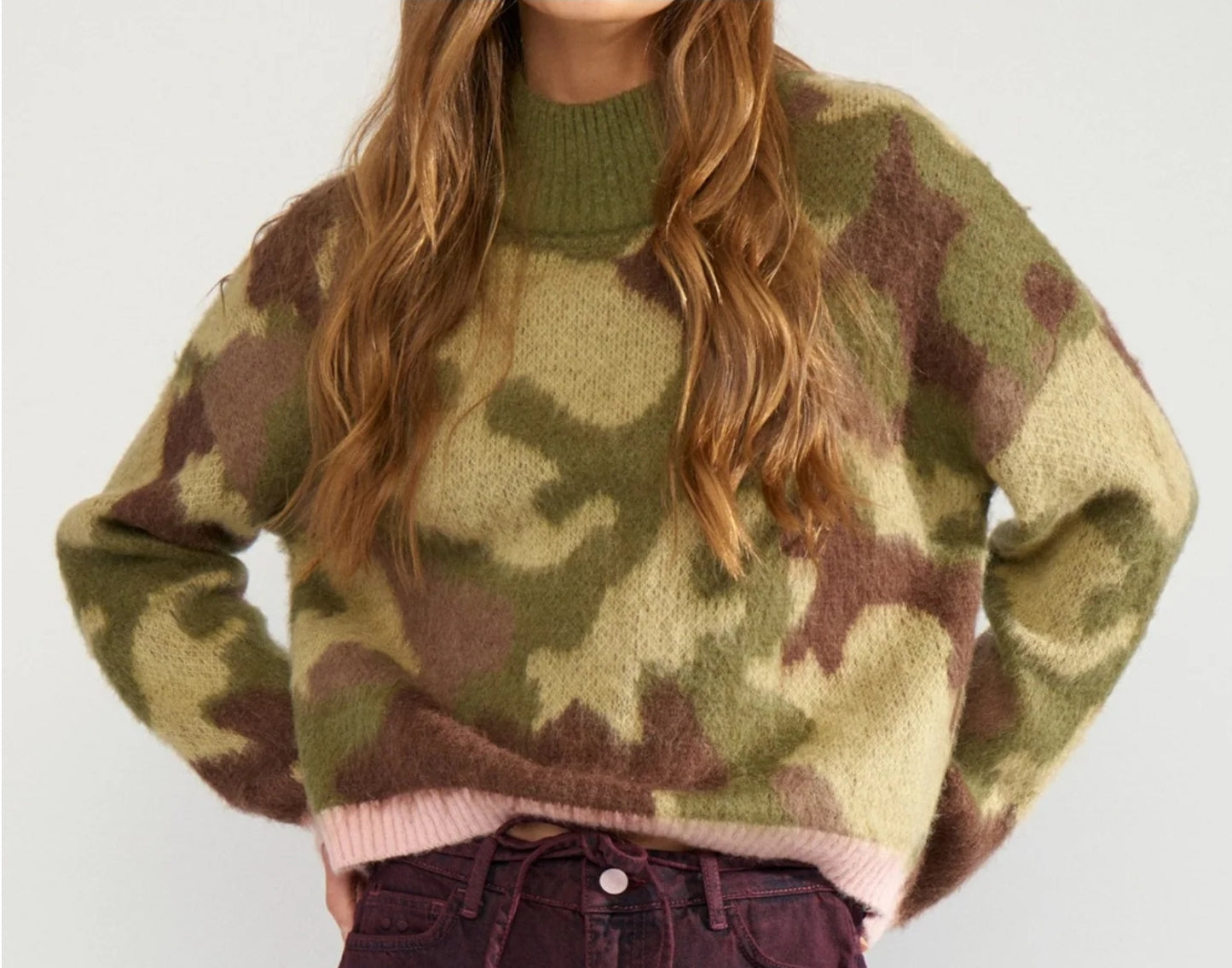 NUCAMU Pullover-Calla Green