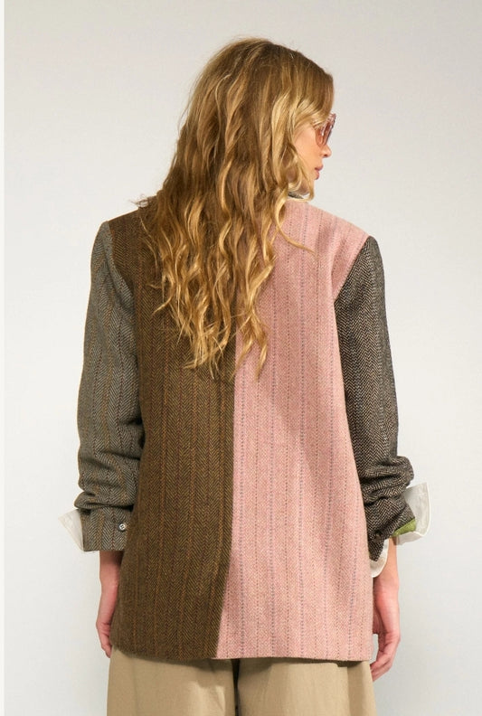 NUAVEY HERRINGBONE BLAZER